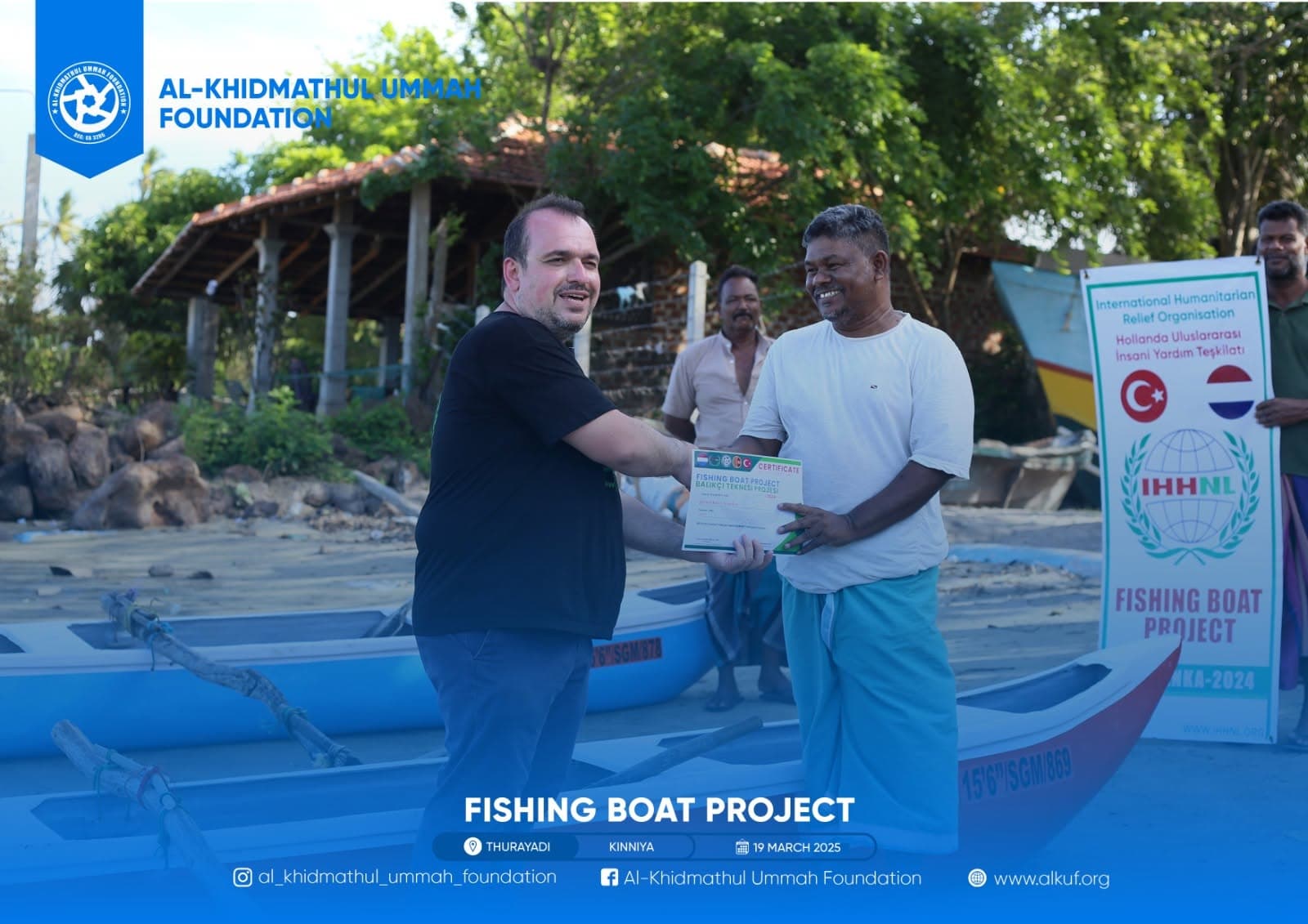 Handover of a fishing boat certificate